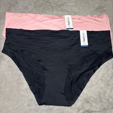 GapBody Everyday Hipster Panties 2 Pack Black Pink Seamless No Show Large NEW