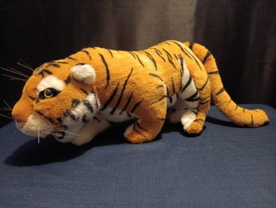1999 Vintage Discovery Channel Plush Bengal Tiger Roars 28  Stuffed Animal Cat