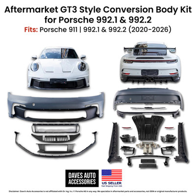 GT3 Style Widebody Kit for Porsche 911 992 2019-2026 Full