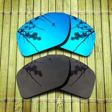 Black Blue Replacement Lens for-Oakley Straightlink Polarized