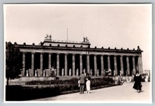 Vtg B&W Snapshot People Walking By Altes Museum Berlin Columns 1920s