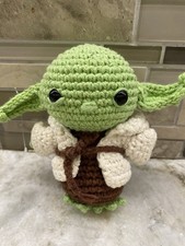 Crochet Baby Yoda Toy Stuffed Animal NWOT Star Wars Plush