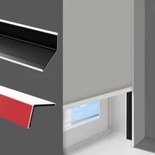 Blackout Light Blockers, PVC Light Blockers Side Tracks for Roller Window Sha...