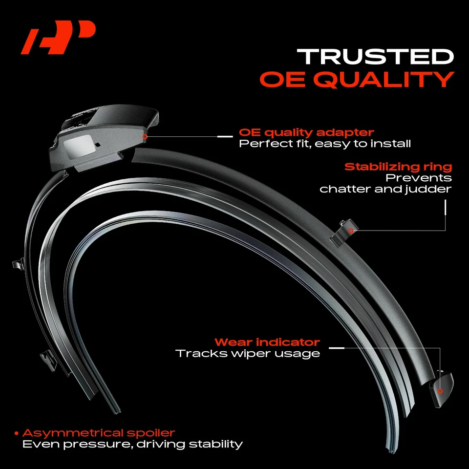 A-Premium 2x limpiaparabrisas delantero 26" y 21" para Honda CR-Z Acura MDX Foto 4 de 4