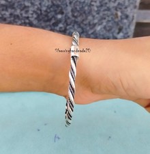 Beautiful Solid 925 Sterling Silver Handmade Women Popular Gift Bangle, M1481