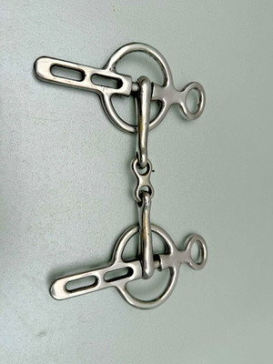 Edelstahl Beval Bit - 5'' Gelenk Schlitz Ring Trense (Wilkie)
