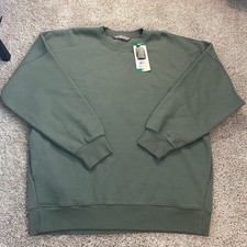 NWT Tuff Athletics Crewneck Sweatshirt XL Green Fleece Pullover Oversized