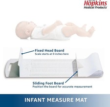 Hopkins Medical Measure Mat II 680210 Infant/Child Measuring Washable New