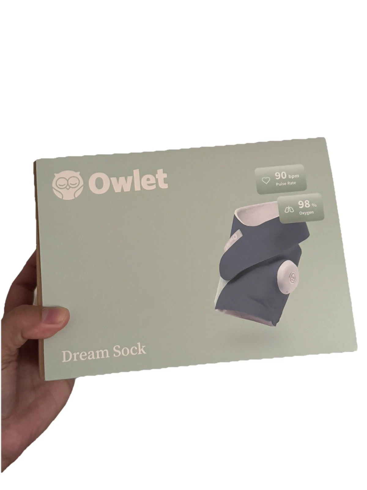Owlet Dream Sock Baby Monitor Blue out of box only one sock in pics