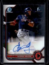 2022 Bowman George Valera Chrome Auto 1st Prospect #CPA-GV Guardians