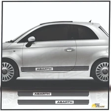 For Fiat 500 Side Racing Stripes Car Graphics Decals Vinyl Stickers
