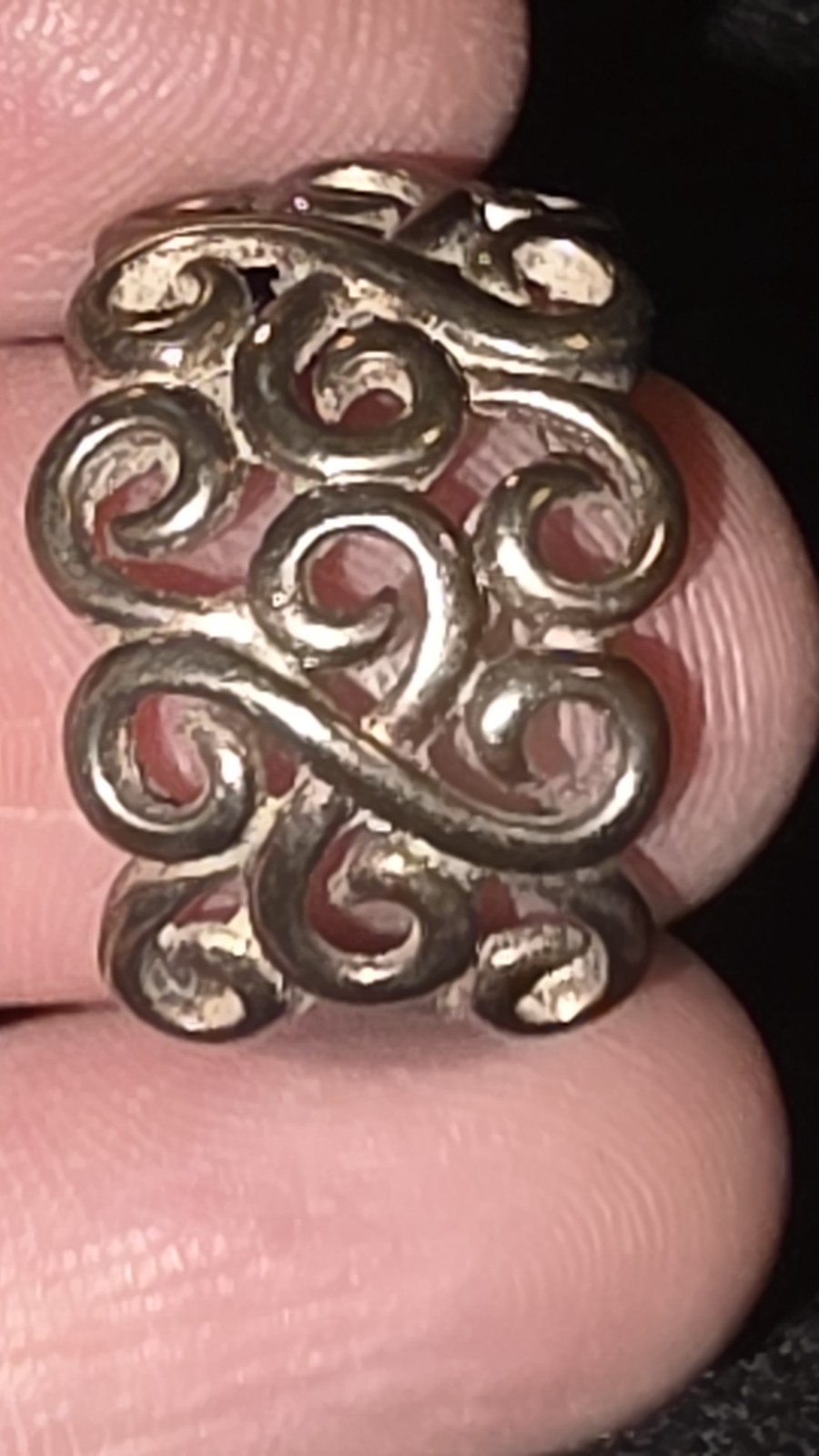 Size 6 Sterling Silver Ring Scroll Pattern - image 7