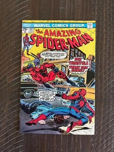 The Amazing Spider-Man #147 (1975) 1st App Tarantula MVS Intact VF- 7.5