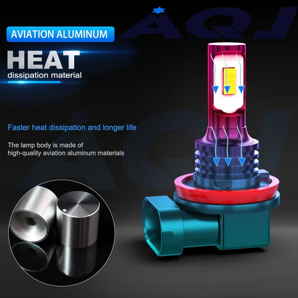 6x white For Suzuki SX4 Crossover 2012 LED Headlight Fog light Combo Bulbs 6000K - Image 3 of 4