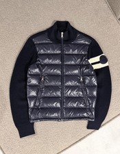 Kids Boys Authentic MONCLER Maglia Tricot Cardigan Down Jacket Navy 12Y 152cm