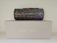 Jimmy Choo Trinket Glitter Clutch Bag Bronze/Anthracite Never Used
