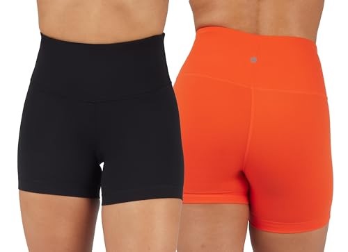 High Waisted Running Yoga Shorts Tummy Control Workout Biker Power Flex
