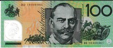 2010 $100 General Prefix Stevens/Henry BD10009861
