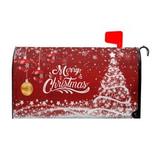 Merry Christmas Mailbox Covers Magnetic Standard Size 18" X 21" Winter Snowfl...