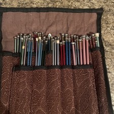 Vintage aluminium knitting needles 30pair var...