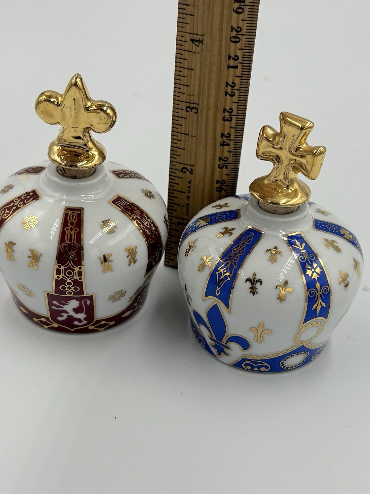 Perfume Bottles Decanter France Set 2  , La Couronne de Henri IV Porcelain