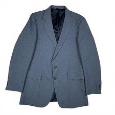 VINTAGE LEVIS MENSWEAR ACTION SUIT BLAZER STA-PREST JACKET BLUE USA MADE MEN 42R
