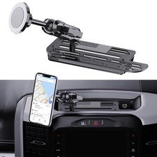Stainless Steel Phone Mount for 2019 Ram 1500/2500/3500/TRX, Magnetic  Clam...