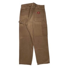 Dickies Double Knee Carpenter Pants - 34W 30L Brown Cotton