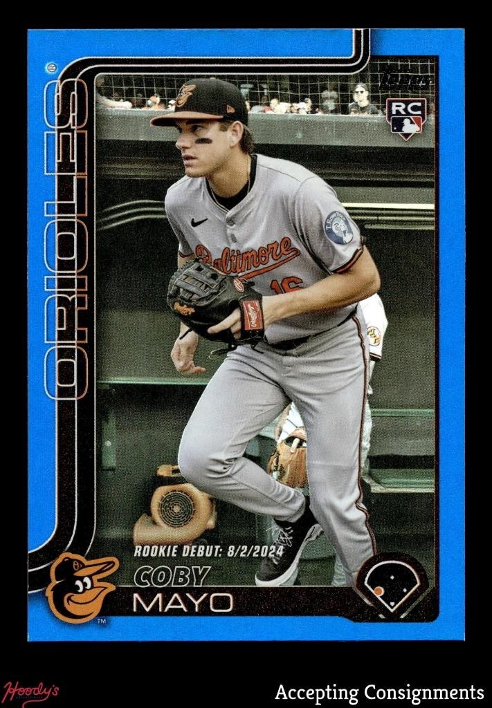 2025 Topps Update Blue Rainbow Foil #US282 Coby Mayo RC Rookie 076/150 ORIOLES