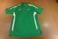 Notre Dame Fighting Irish Adidas ClmaLite Mens Size XL Green Short Sleeve Polo