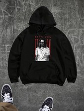 Men'S Casual Hoodie with King Von Graphic Print, Long Sleeve Pullover with Front