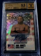 JON BONES JONES 2012 TOPPS FINEST UFC BLOODLINES REFRACTOR AUTO SP BGS 9.5