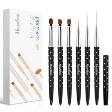 6Pcs Nail Art Brushes Set, Professional Pen Nail Gel Brush, Nail Extension and B