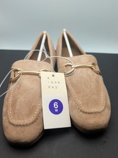 A New Day Women's Laurel Memory Foam Loafer Flats Light Taupe Size 6 Wide