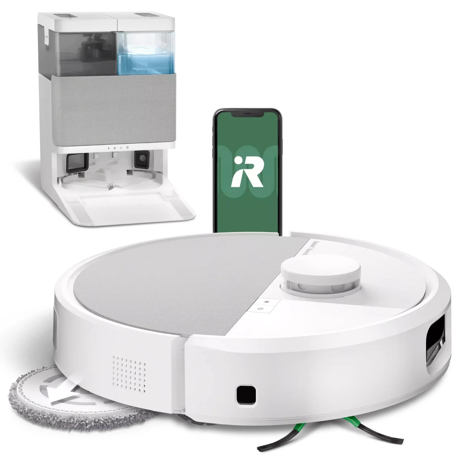 iRobot Roomba Plus 505 Combo Robot Vacuum Cleaner with AutoWash Dock White
