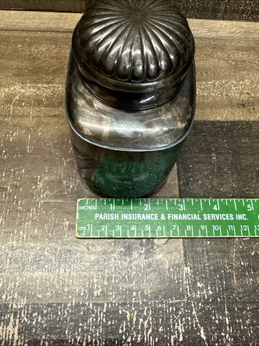 Vintage Reed & Barton Silver Plated Repousse Relief Canister Urn Bird “H” Mono - Picture 13 of 13