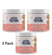 Good Trouble Skin  Coat Soft Chew Supplement for Dogs 3 Pack 30 Each Exp 11/25