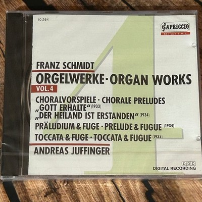 Franz Schmidt Organ Works Vol. 4 CD Andreas Juffinger 1989 Classical Capriccio