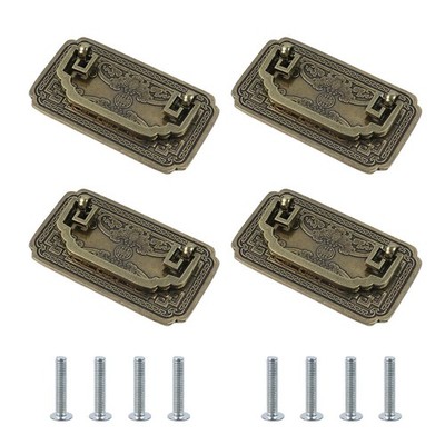 4PCS Antique Bronze Bail Drawer Pull Handle - 64mm/2.52'' Zinc Alloy Cabinet K...