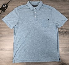 Tommy Bahama Island Zone Polo Shirt Mens Medium Blue Comfort