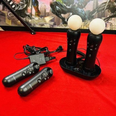 Sony PlayStation Move Bundle PS3 W/ 2 Motion Controllers Tested Working