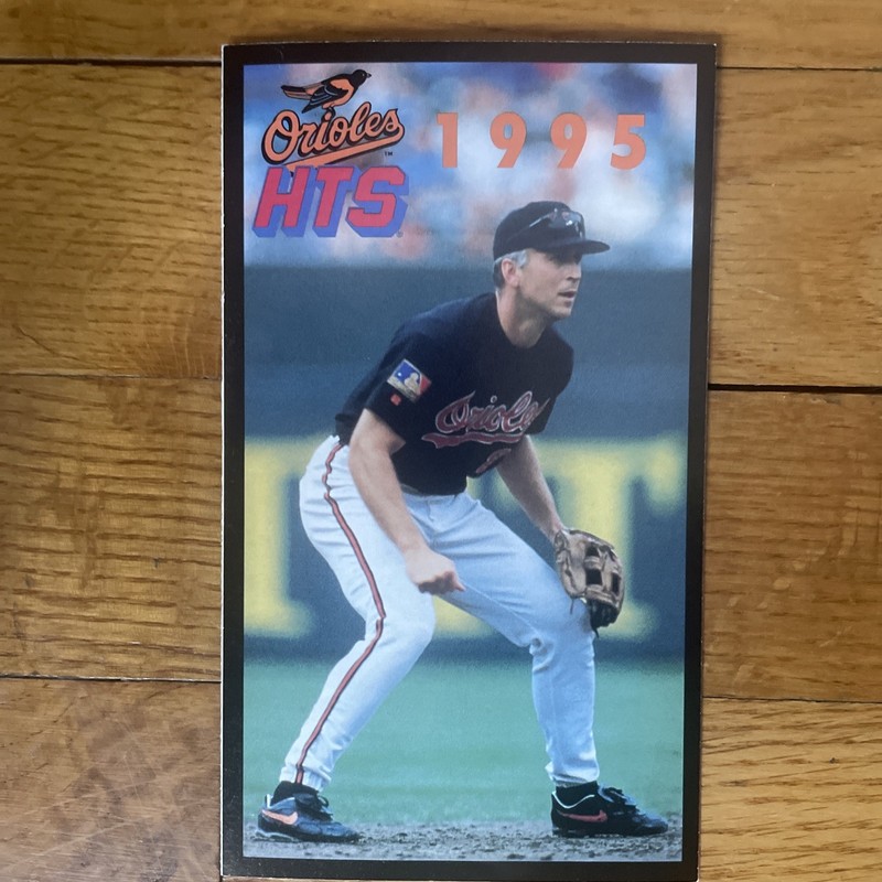 1995 BALTIMORE ORIOLES BASEBALL LARGE FORMAT SCHEDULE - CAL RIPKEN
