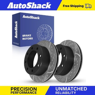 Rear Drilled Slotted Brake Rotors for Ford, F-250 Super Duty 1999-2004