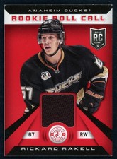 2013-14 Totally Certified Rickard Rakel #RR-RR Rookie Roll Call Red Jersey Patch