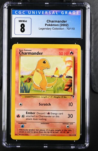 2002 Pokemon Legendary Collection Charmander CGC 8 #70/110