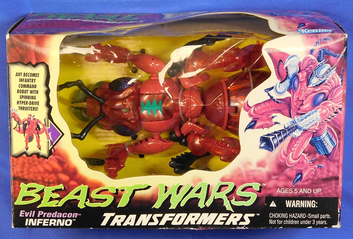 TRANSFORMERS BEAST WARS INFERNO EVIL PREDACON 1996 NEW IN OPEN BOX