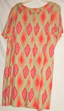 Tahari Arthur S. Levine Aztec Sheath Dress Women’s Plus Size 18W Boho Sheath
