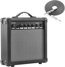 Electric Guitar Amp 20 Watt Amplifier Portable Amp with Headphone Input Gain Pow