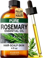 KUKKA Rosemary Essential Oils - 4 Fl Oz - for Hair, Skin, Diffuser, Aromatherapy