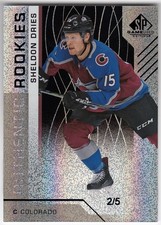 2018-19 SP Game Used Authentic Rookies Snowstorm SHELDON DRIES #191 #2/5 UD SPGU